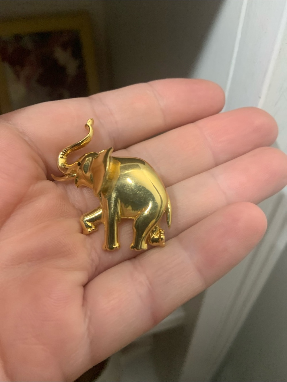 Gold Elephant Decorative Accent Pin - Classic Home Accent